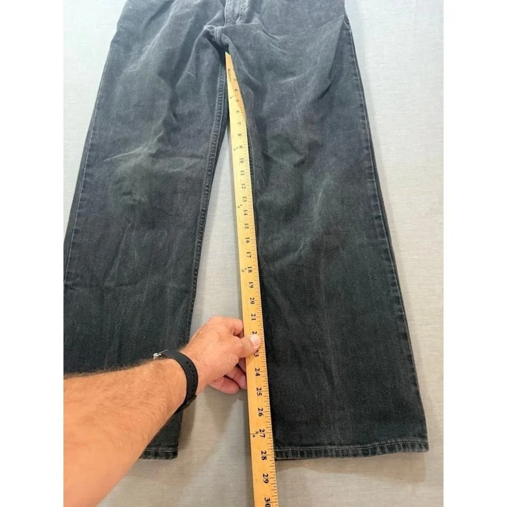 Vintage Tommy Jeans Mens Black Dark Wash‎ Straight Denim Jeans Size 34X28.